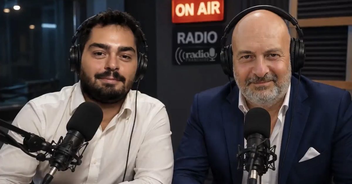 Francesco e Luca Fumagalli negli studi di Radio Franchise